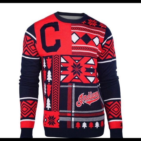 KLEW Other - Cleveland Indians Patch Sweater by Klew Sweater